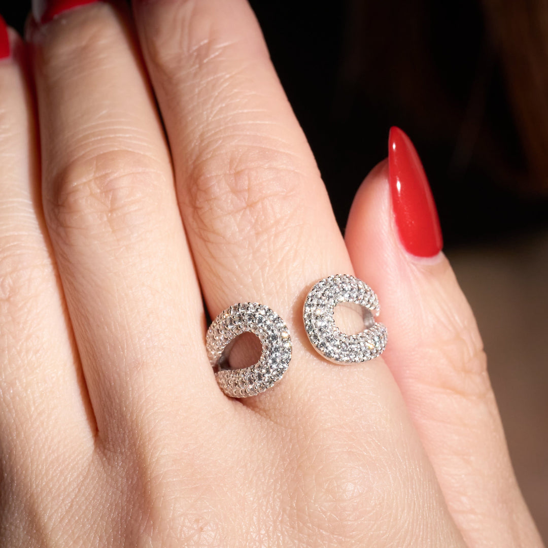展示会で４０万ダイヤモンド　vs級　dカラー　オープンリングデザイン11号位 Diamond Twins Ring – Lysh jewelry