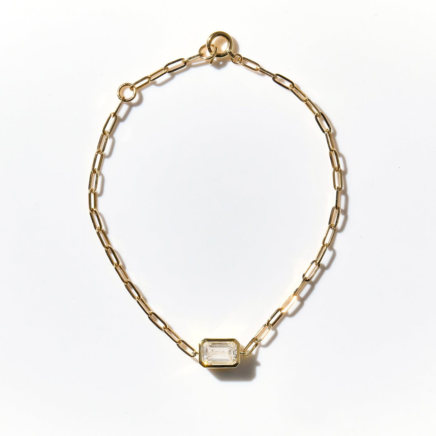 1ct Emerald Bezel Bracelet
