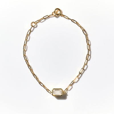 1ct Emerald Bezel Bracelet