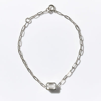 1ct Emerald Bezel Bracelet