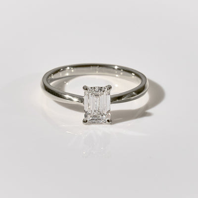 1ct Emerald Cut Ring
