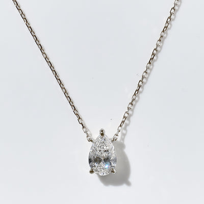 1ct Pear Shape Necklace
