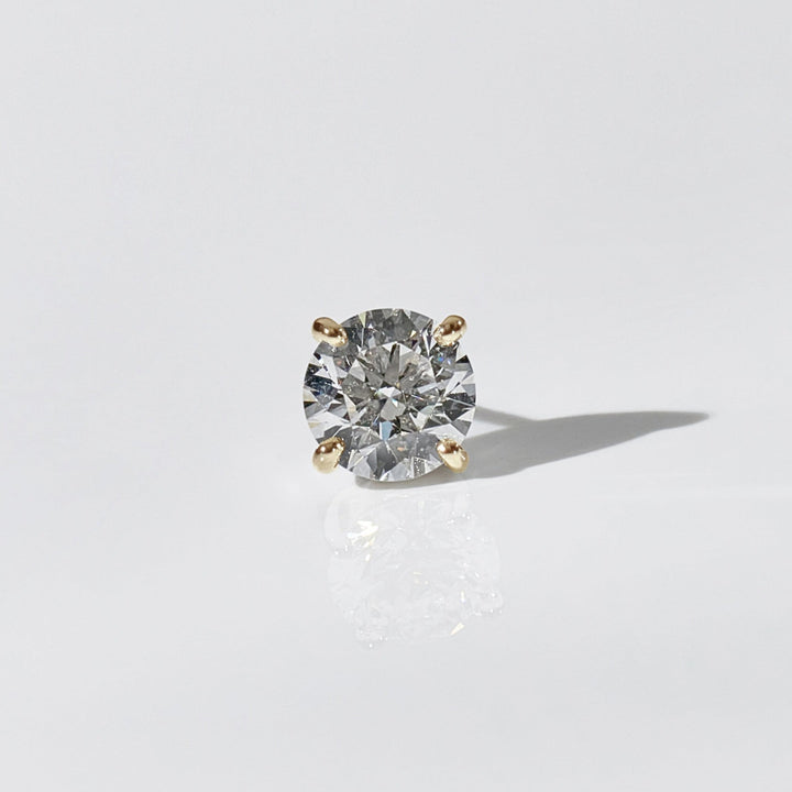1ct Round Stud Pierce – Lysh jewelry