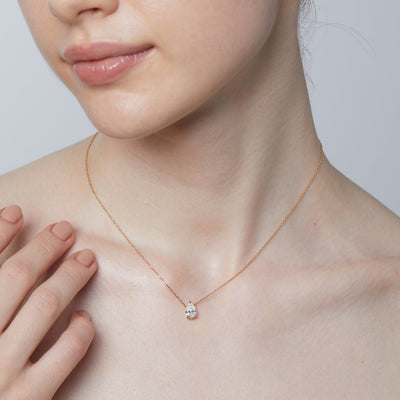 1ct Pear Shape Necklace
