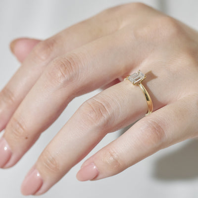 1ct Emerald Cut Ring