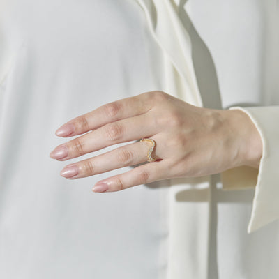 Diamond Wave Ring