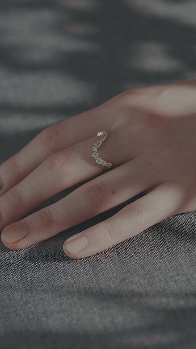 Diamond Wave Ring